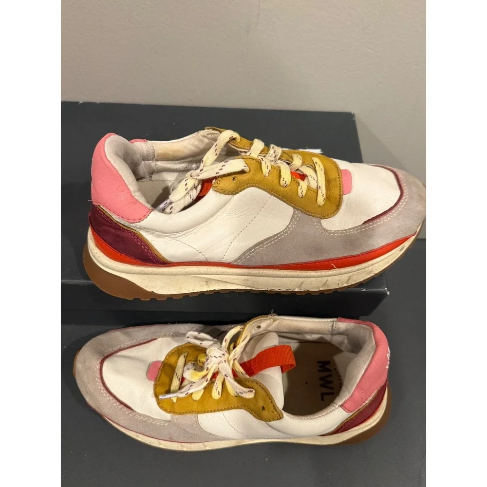MWL Women's‎ Fashion Sneakers Size 8.5 Multi-Color Leather Suede Athletic Shoes